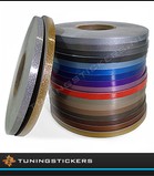 Kleurstalen striping op  rol metallic