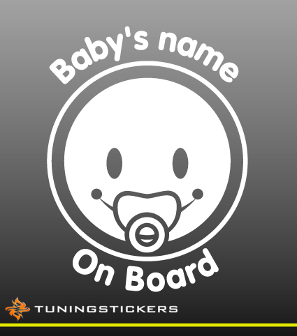 Baby On Board naam van uw kind. (3000) |