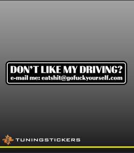 Don't like my driving (Black-White 7051)
