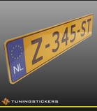 (B) Licenseplate board NL 