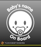 Baby On Board met naam van uw kind. (3000)